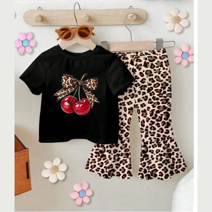 Girls Cherry Leopard Girls Fashion Set (2yrs-12yrs)