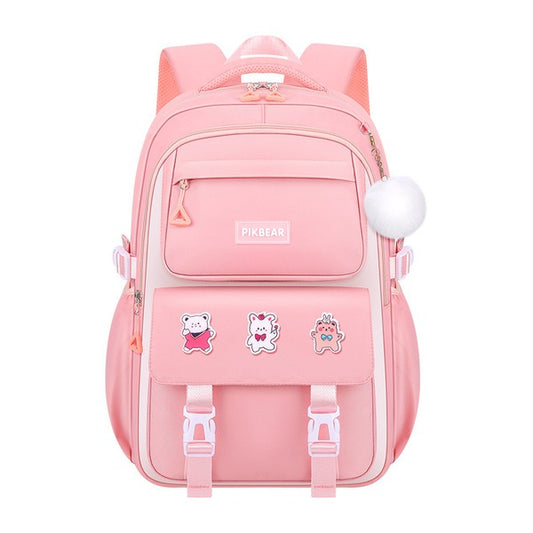 Kids Waterproof Primary Schoolbag School Bag (Pink)
