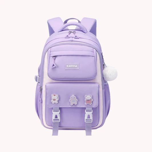 Kids Waterproof Primary Schoolbag School Bag (Purple)
