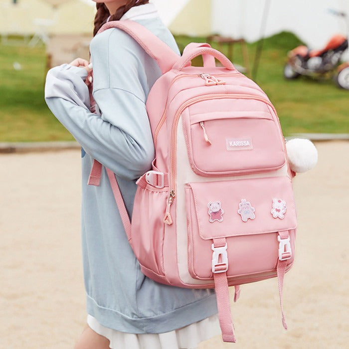 Kids Waterproof Primary Schoolbag School Bag (Pink)