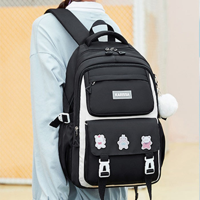 Kids Waterproof Primary Schoolbag School Bag (Black)