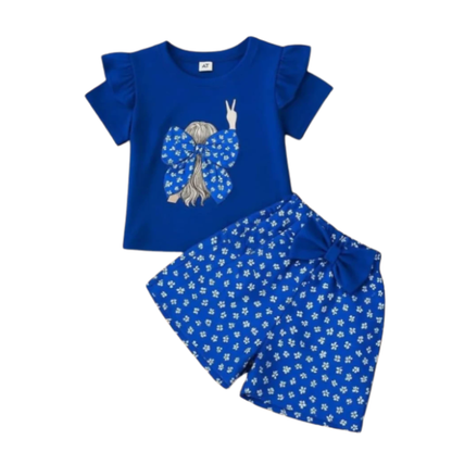 Baby & Kids 2pcs  Printed T-shirt Set (3mths-6yrs)-0135